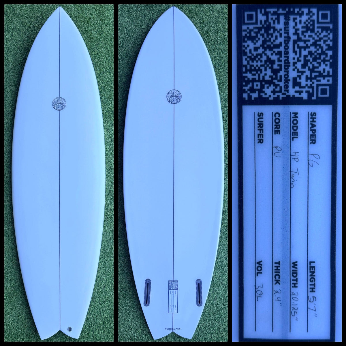 Surfboardbroker Surfboard 5'7 30L (NEW) - Surfboardbroker