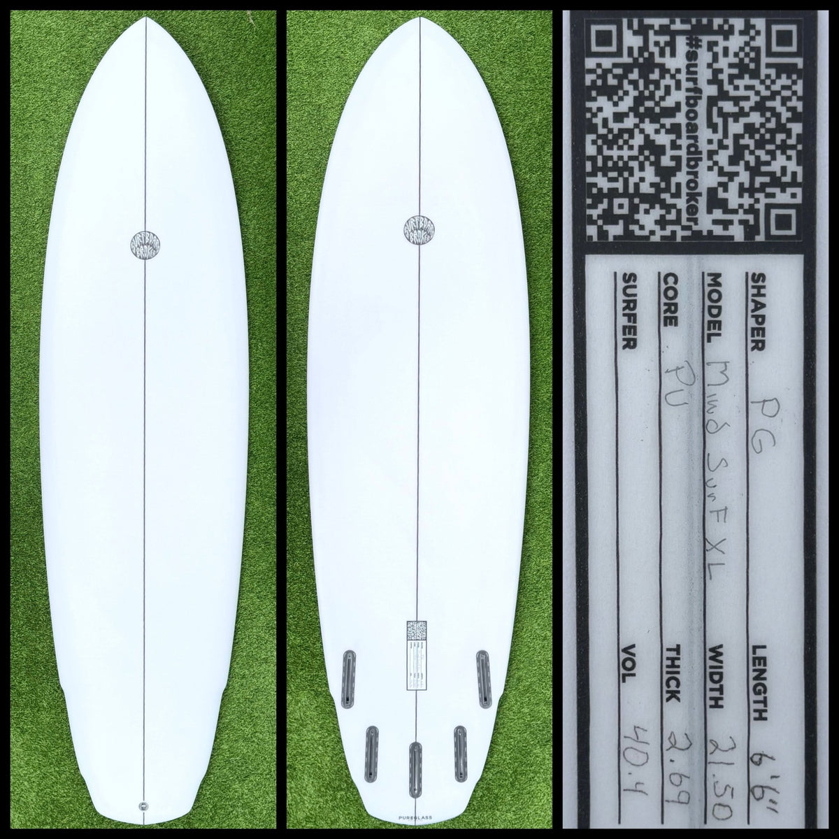 Surfboardbroker Surfboard 6'6 40L (USED) - Surfboardbroker