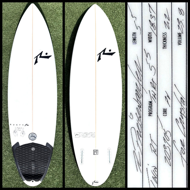 5’5 23L Rusty Surfboard -CA - Surfboardbroker