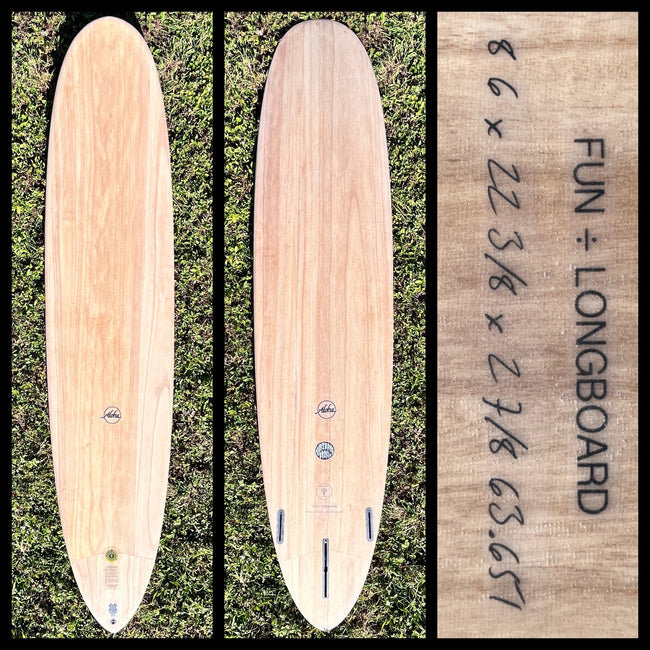 8'6 63L Aloha Surfboard -FL+CA - Surfboardbroker