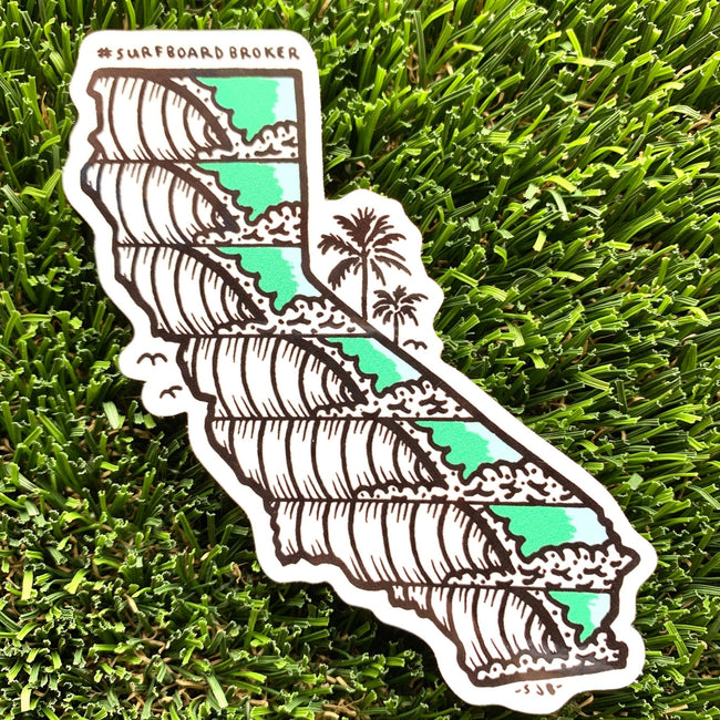 California Sticker (3pk) Shipped - Surfboardbroker
